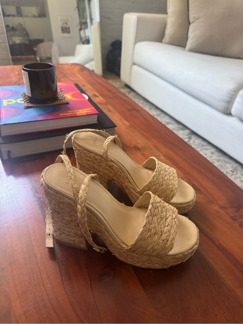 Mango Raffia Platforms